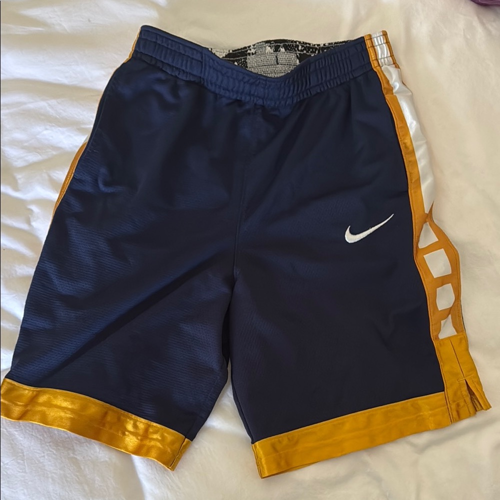 Boys XL Nike Navy and Gold Basketball Shorts